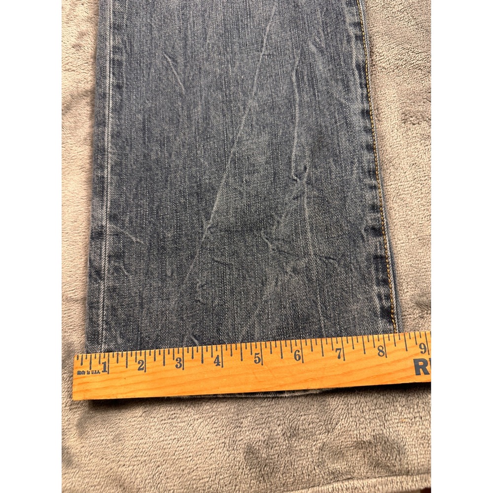 American Eagle Original Straight Jeans Mens 36x34 Blue Denim Fade - Picture 6 of 11